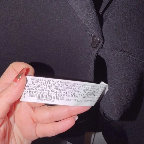 Zara Black Sleeveless Blazer Vest Open Sides Adjustable Size S - Picture 4 of 9